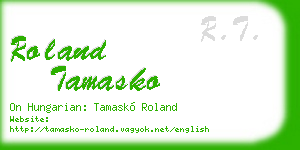 roland tamasko business card