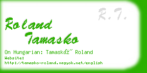 roland tamasko business card